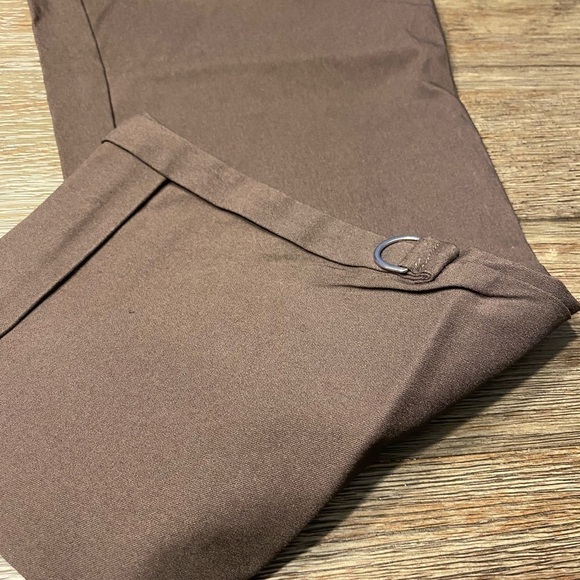 Ava And Grace Brown Women straight leg cuff strap Capri pants with pockets - Picture 11 of 11